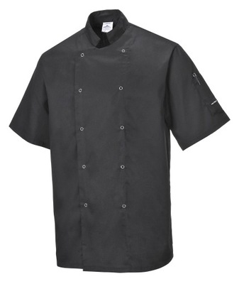 Bluza kucharska czarna z krótkim rękawem
