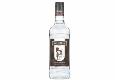 Naklejki Etykiety na Wódkę Ślub Alkohol De Luxe 0,5l