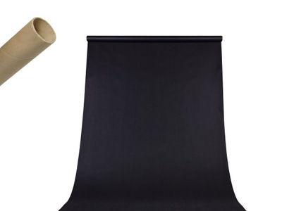 TŁO fotograficzne CZARNE black PP 1,6x5m 160x500 cm + TULEJA