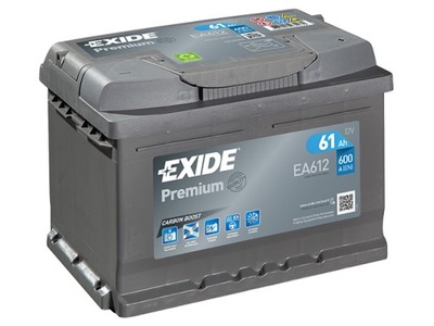 ACCUMULATEUR EXIDE PREMIUM 61AH 600A 61 AH EA 612 - milautoparts-fr.ukrlive.com