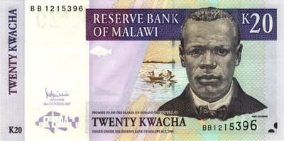 MALAWI - 20 Kwacha 2007 - UNC z paczki