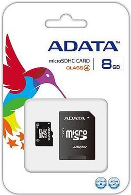 ADATA Karta pamięci micro SD adapter SD SDHC 8 GB
