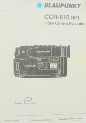 BLAUPUNKT CCR-810 hifi Video Camara Recorder