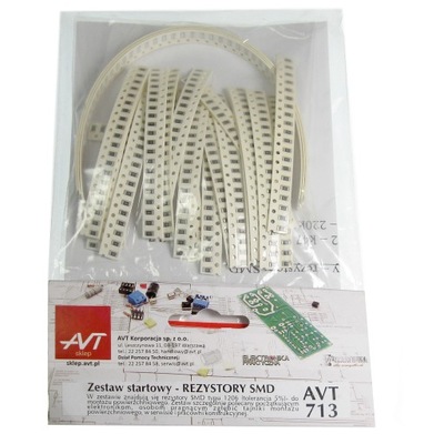 Zestaw Startowy AVT713 rezystory elementy SMD dużo