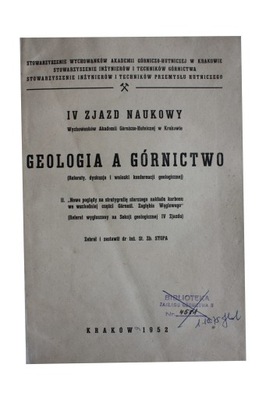 GEOLOGIA A GÓRNICTWO ZJAZD NAUKOWY 1952