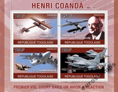 Samoloty H Coanda lotnictwo Togo ark. ** #TG10420a