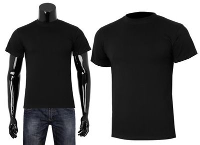 T-SHIRT MĘSKI KOSZULKA POD MUNDUR BAWEŁNIANA TEXAR CZARNA M