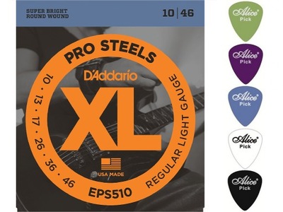 D'Addario Pro Steels 10-46 struny STALOWE 5 KOSTEK