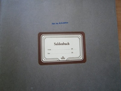 NIEMIECKA KSIĘGA RACHUNKóW SALDENBUCH stary zeszyt