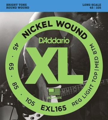 D'Addario EXL165 45-105 struny do gitary basowej