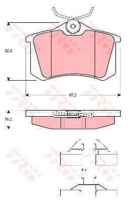 PADS HAM REAR AUDI A4 A6 VW GOLF REN MEGANE TRW - milautoparts-fr.ukrlive.com