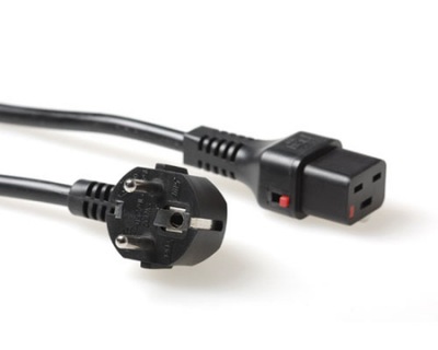 Kabel zasilania C19 Schuko 2,0m IEC lock AK5043
