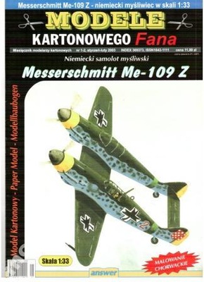 MKF 1-2/2003 Samolot Messerschmitt Me-109 Z 1:33
