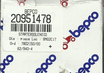 BEPCO STARTER SOLENOID 62/940-4
