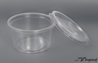 POJEMNIKI PLASTIKOWE Z WIECZKIEM 80ML 100 SZTUK