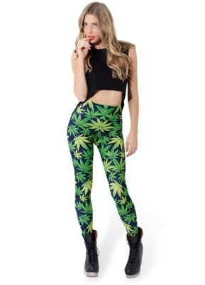 Legginsy Getry Spodnie marihuana mary jane zioło