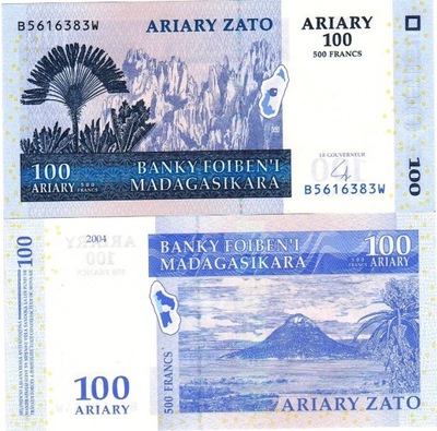 # MADAGASKAR - 100 ARIARY - 2004 - P86 - UNC