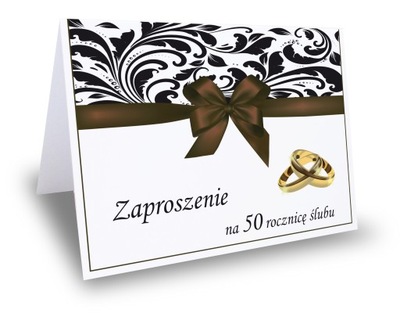 Zaproszenie zaproszenia na 25 40 50 rocznicę ślub- 2szt