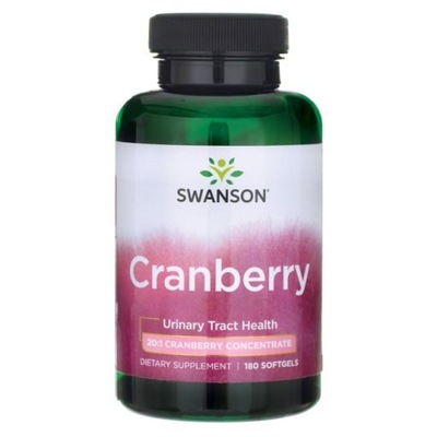 Żurawina-Cranberry 180kaps koncentrat 20:1 SWANSON