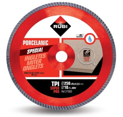 Rezné koliesko pre Rubi TPI 250 dlaždice, porcelán dlaždice 31969