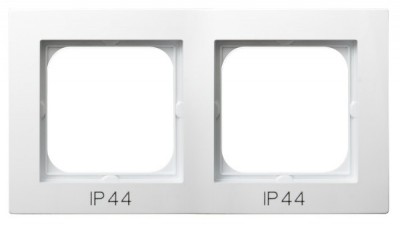 OSPEL AS ramka IP44 podwójna biała