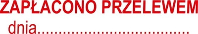 PIECZĄTKA - ZAPŁACONO PRZELEWEM DNIA - pieczątki