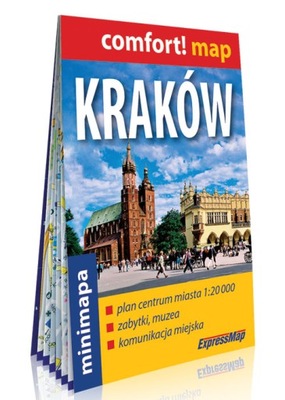 Kraków; laminowany plan miasta mini 1:20 000