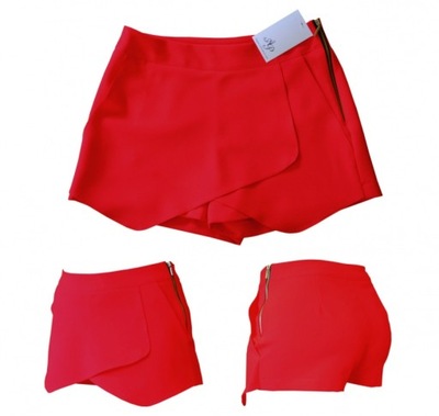 XL SZPICE spódnico spodnie wysoki stan CZERWONY