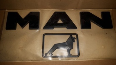 ZNACZEK LOGO EMBLEMAT MAN NOWY ORYGINAŁ M A N OEM OE CZARNY MATOWY MAT
