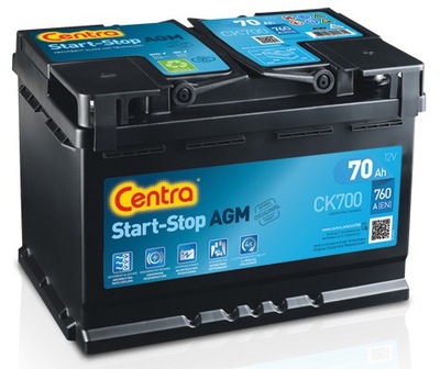 BATTERY CENTRA 70AH 760A AGM CK700 - milautoparts-fr.ukrlive.com