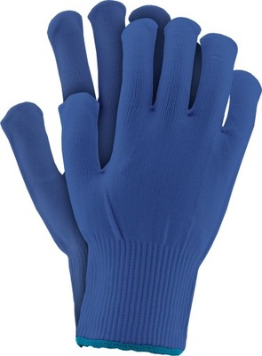 Rękawice robocze dzianinowe z poliestru niebieskie r.10(XL)