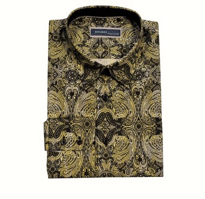 Męska koszula XXL 45/46 paisley slim fit taliowana
