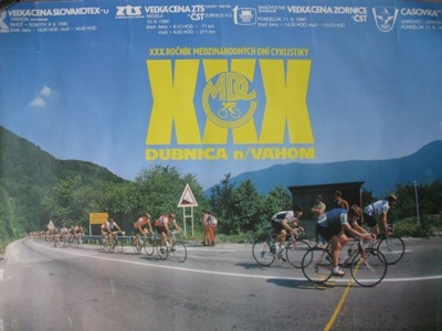 Kolarstwo Wyścig Kolarski MDC Dubnica PLAKAT 1990