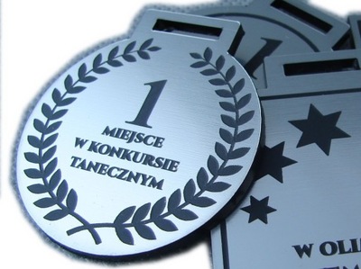 Medal brelok okrągły z grawerem średnica