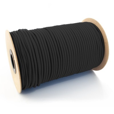 Lina elastyczna gumowa ekspandor czarna 5mm 10m