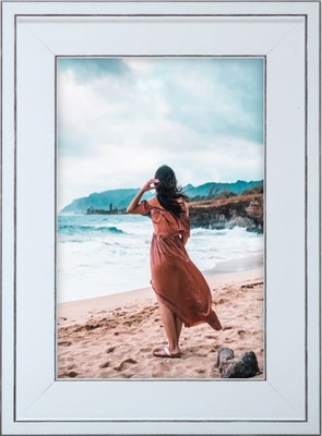 RAMKA NA ZDJĘCIA BIAŁA RAMA DREWNIANA 25x38