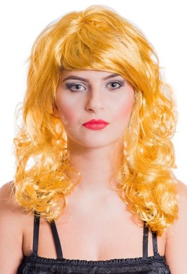 Peruka Blond Długa BLONDYNKA włosy Blondie Peggy