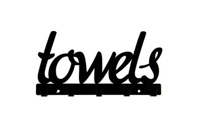 Metalowy wieszak łazienkowy na ręczniki 'towels' !
