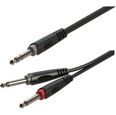 Kabel insertowy Jack 6.3 stereo/2xJack 6.3 mono 3m