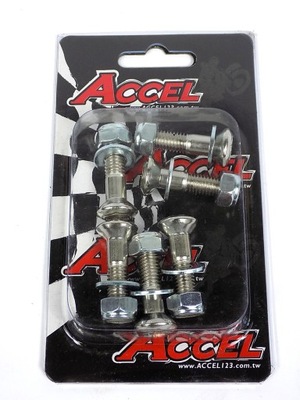 ACCEL KOMPLET ŚRUB ZĘBATKI TYLNEJ Z NAKRĘTKAMI (6 SZT.) M8X30MM - milautoparts-fr.ukrlive.com