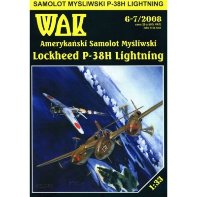 WAK 6-7/08 Samolot Lockheed P-38H Lightning 1:33