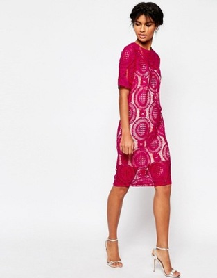 ASOS prosta koronkowa sukienka XL 42