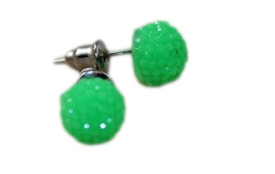 -MARGUT- Kolczyki kryształowe kulki kule zielone