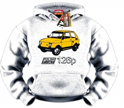 Bluza męska kangurka KAPTUR - Fiat 126p Maluch PRL