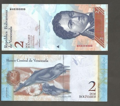 BANKNOT WENEZUELA 2 bolivares 2012 rok UNC