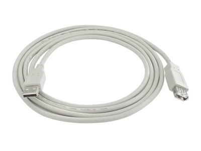 Kabel przedłużacz USB wtyk-gniazdo 1m szary