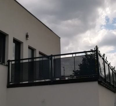 Balustrada z blachy perforowanej, barierka, TREBOR
