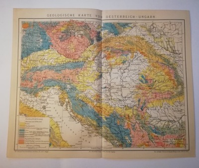 mapa Geologische Karte von Oesterreich-Ungarn 1887