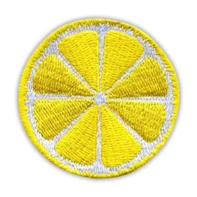 Cytrynowa Naszywka CYTRYNA owoc cytrus HAFT lemon