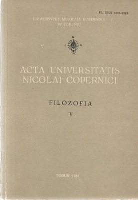 FILOZOFIA 5 Acta Universitatis Nicolai Copernici